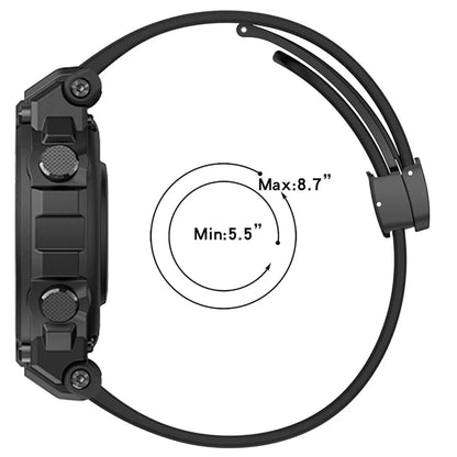 Magnetic Silicone Watch Band For Huami Amazfit T-Rex2 Strap Bracelet Replacement Wristband For Amazfit T Rex 2/3 Sport Watchband