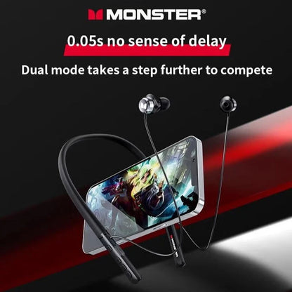 Monster AIRMARS SG03 Sport Neckband Wireless Headphones Bluetooth 5.3 Music Headset HD Call Stereo Earphone with Button Function