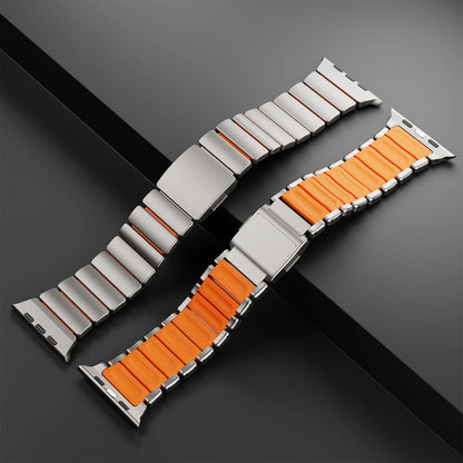 Stainless Steel+Silicone Magnetic Strap for Apple Watch Ultra 3/2 49mm Series 11 10 46mm Band for Iwatch 9 8 7 6 SE 5 45mm 44mm
