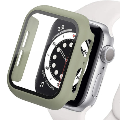 Glass+Matte Watch Cover for Apple Watch Case 45mm 41mm 44mm 40mm 42mm 38mm Bumper+Screen Protector for Iwatch SE 8 7 6 5 4 3 2 1