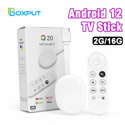 BOXPUT Q20 4K HDR TV Stick Allwinner H618 Android 12 Dual‑Band WiFi6 Android TV Launcher Streaming Player Bluetooth Voice Remote