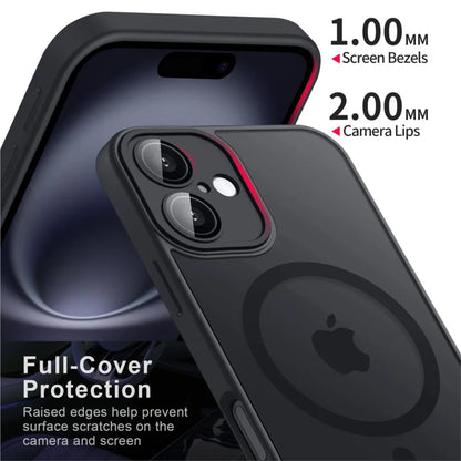 Luxury Magnetic Matte Translucent Shockproof Case For iPhone 11 12 13 14 15 16 Plus 17 Pro Max For Magsafe Wireless Charge Cover