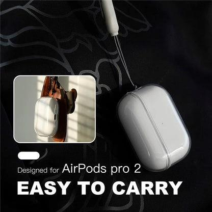 Clear Soft TPU Earphone Case with Lanyard Strap for Airpods Pro 2 3 2nd Generation Air Pods 5 4 1 3rd 2026 Gen Cover Accessories