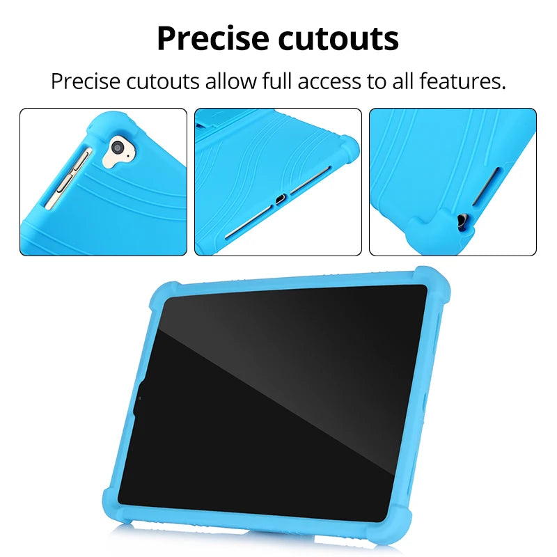 For iPad 11th 10th Pro 11 13 Air 4 5 10.9 7th 8th 9th 10.2 Air 3 10.5 5th 6th Mini 4 5 6 7 Kids Case Soft Silicon Tablet Cover