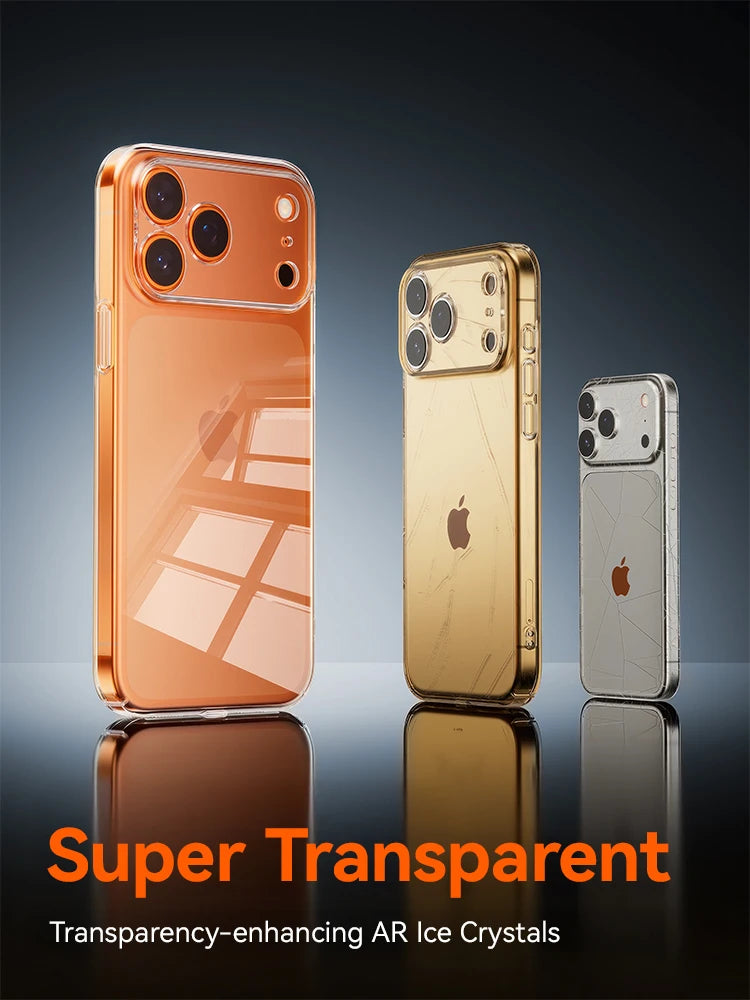 Joyroom Case For iPhone 17 16 Pro Max Case Crystal Transparent PC Anti-Yellow Lens Protection Cover For iPhone 17 Pro Max Case