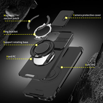 For Samsung S26 S25 S24 S23 Plus Ultra Magnetic Bracket Phone For Samsung S25 24 23 FE S26 25 Edge Sliding Window Anti Fall Case
