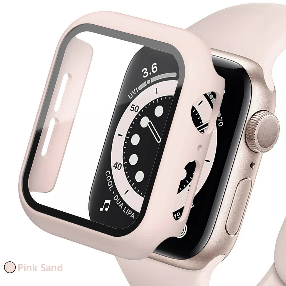 Tempered Glass+Cover for Apple Watch Case Ultra Accessories SE 3 4 5 6 7 8 Iwatch Screen Protector Case 49mm 45mm 41mm 44mm 40mm