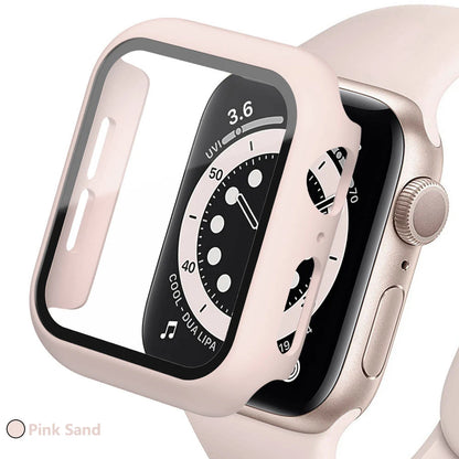 Tempered Glass+Cover for Apple Watch Case Ultra Accessories SE 3 4 5 6 7 8 Iwatch Screen Protector Case 49mm 45mm 41mm 44mm 40mm