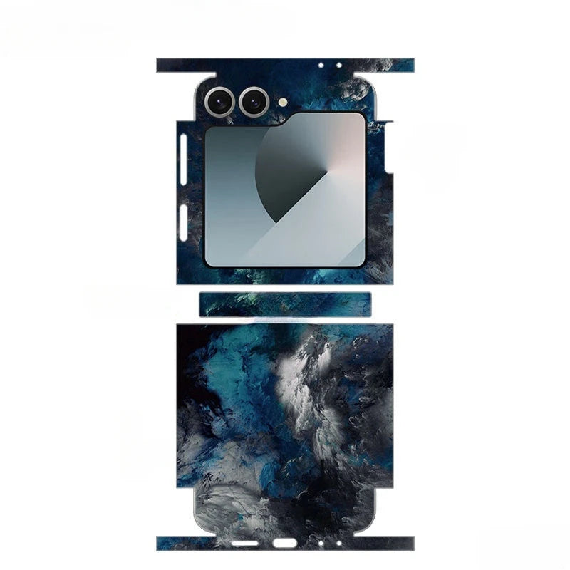 Decal Skin for Samsung Galaxy Z Flip6 5 4 7 Back Screen Protector with Hinge Film Cover Flip5 3M Wrap Colorful Sticker