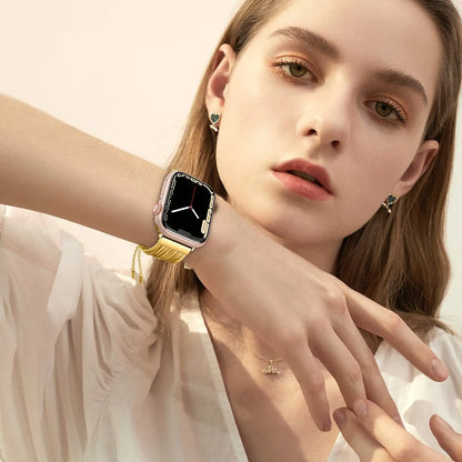 Strap For Apple Watch Band 49mm 45mm 41mm 44mm 40mm 42mm 38mm Women Steel Chain Bracelet IWatch Ultra SE Series 8 7 6 5 4 3 2 1