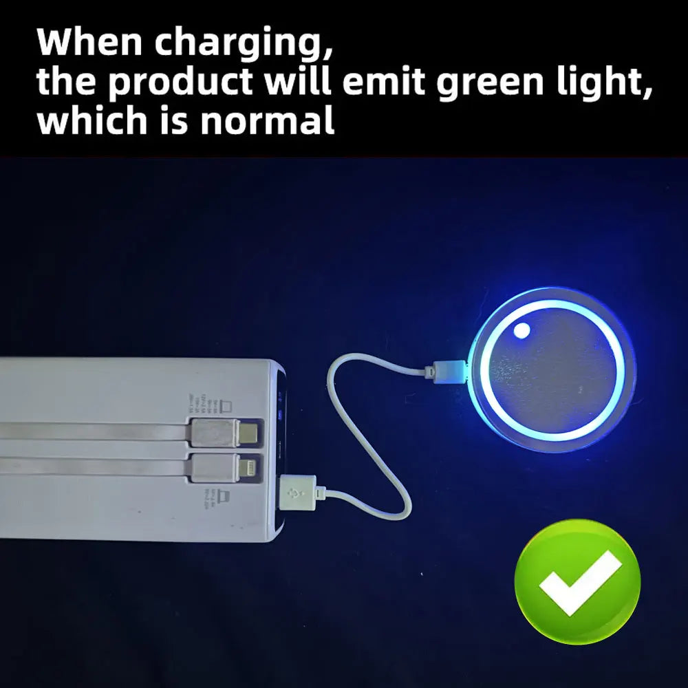 7Color RGB LED Car Cup Holder Coaster USB Rechargeable Light Sensor Atmosphere Lamp Breathing Neon Lamp LED Light Car Accessorie