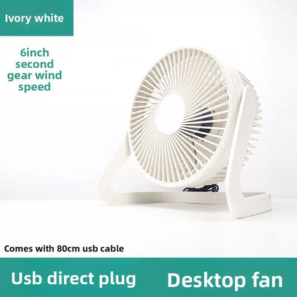 5 6 8 Inch USB Powered Mini Desktop Fan Strong Wind Quiet Portable Table Cooling Fan For Office Bedroom Dorm Student Home Use