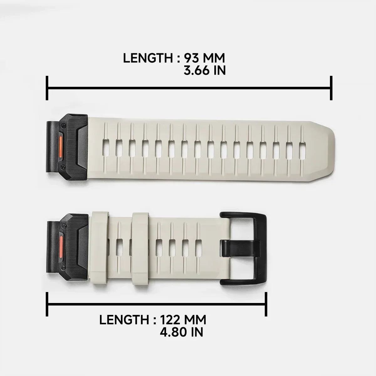 22mm 26mm Fluororubber Strap For Garmin Fenix 8 7X 7Pro Epix Pro Gen2 47mm 51mm QuickFit Garmin  Fenix 6 6X Pro 5XPlus Watchband