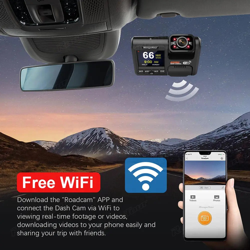 4K 2160P WIFI GPS Logger Dual Lens Car DVR Novatek 96663 Chip Super Night Vision Image Sensor Dual Camera Dash Cam Recorder D30H