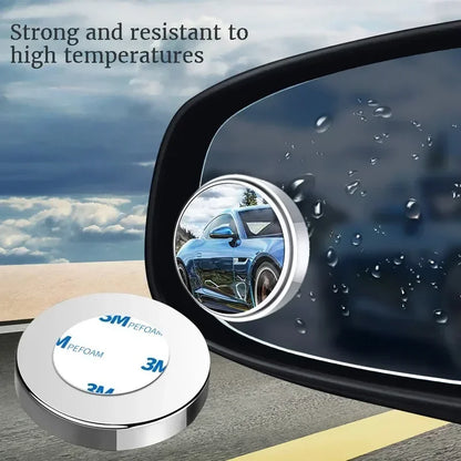 2Pcs 360Degree Adjustable Blind Spot Mirror Car Auxiliary Rearview Convex Mirror Round Frame Wide Angle Mirrors for Car Reverse