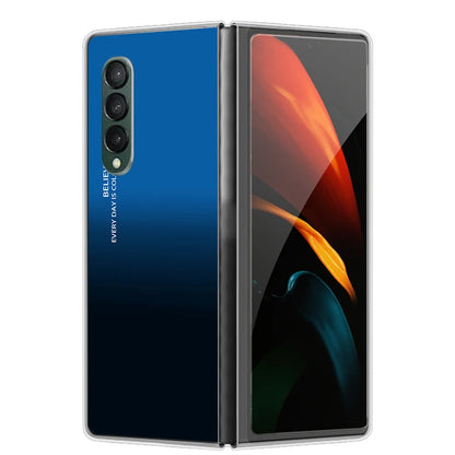 Case For Galaxy Z Fold 7 6 5 3 4 2 Transparent Hard Folding Luxury Painted For Samsung Z Fold 7 Fold Special Fold2 Clear Cover