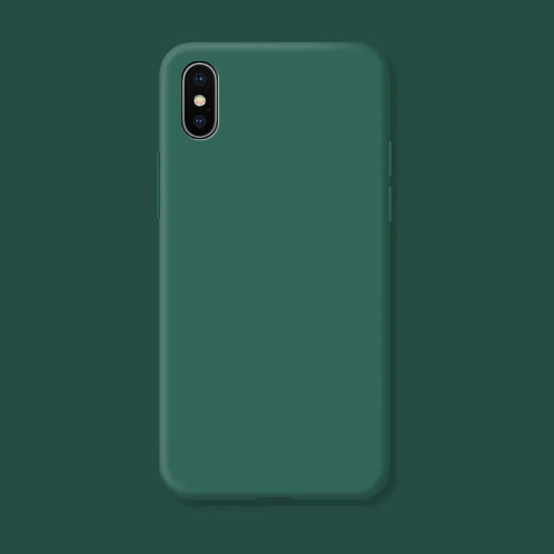 For iphone X XR X s Max Fundas Original Case For iphone XR XS Max Shockproof Liquid Silicone Protective Phone Back Cover Case