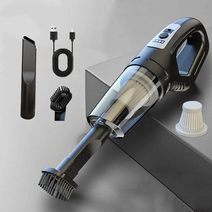 Portable Cordless Car Vacuum USB Recharge Handheld Vacuum Powerful Suction Cleaner For Car Household Office Pet Hair Cleaning