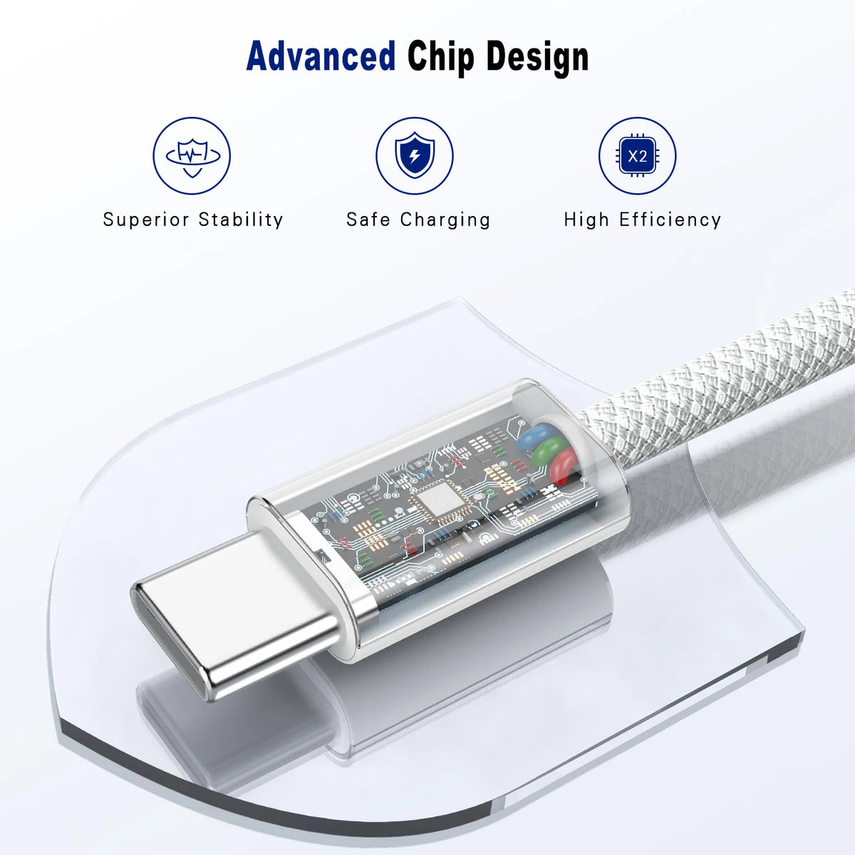 60W Type C to Type C Cable Data Line For Iphone 15 16 17 Samsung Xiaomi Fast Charging USB C to C Cable Type C Data Charger 1m2m
