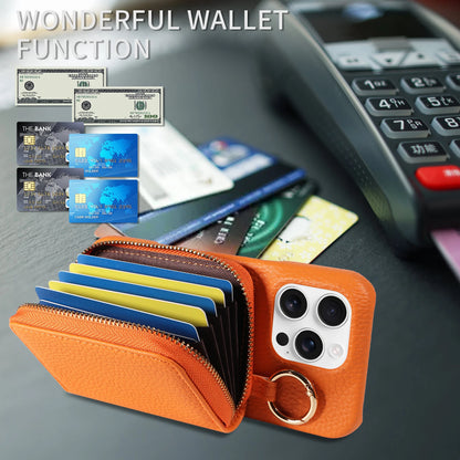 PU Leather Phone Case for IPhone17 16e 16 Pro Max 15 Pro Max 14 13 with Multiple Card Slots, Anti-drop and Wallet Function Cover