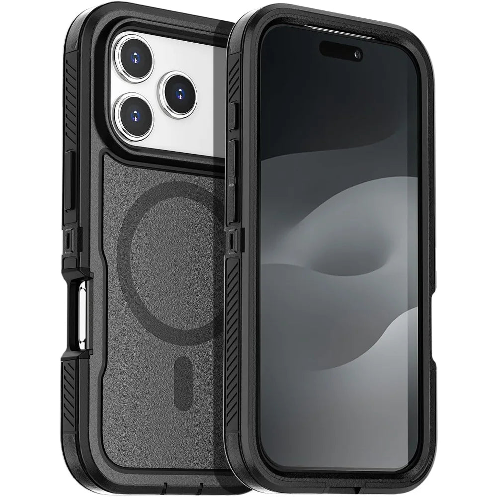 Matte Clear Magnetic OTT Phone Case For iPhone Air 18 17 16 15 14 Plus 13 Pro Max Anti-Slip Grip & Wireless Charge Protect Cover