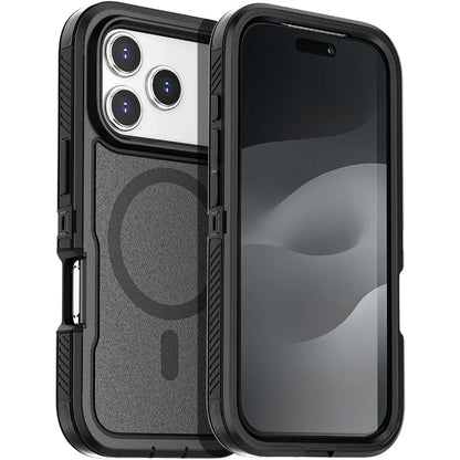 Matte Clear Magnetic OTT Phone Case For iPhone Air 18 17 16 15 14 Plus 13 Pro Max Anti-Slip Grip & Wireless Charge Protect Cover