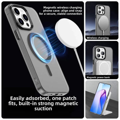 For iPhone 17e 16e Case New Fashion Frosted Transparent Candy Magnetic  Anti-drop Cover For iPhone 17E Wireless Charging Funda