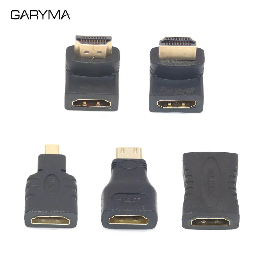 Mini Micro HDMI Male To Female Plug 90 270 Degree Right Male To Female for PS4/3 TV HDMI Extender