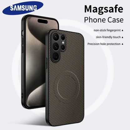 Luxury Matte Carbon Fiber Magnetic For Magsafe Armor Phone Case Samsung S26 Ultra S25 S24 FE S23 S22 Plus S21 S20 FE A56 A36 A26