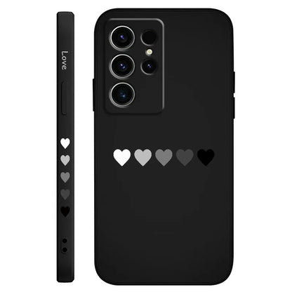 Gradient Heart Phone Case For Samsung Galaxy S25 S24 S23 S22 S21 S20 S10 S10E Ultra Plus FE Note 20 Ultra Plus Cover