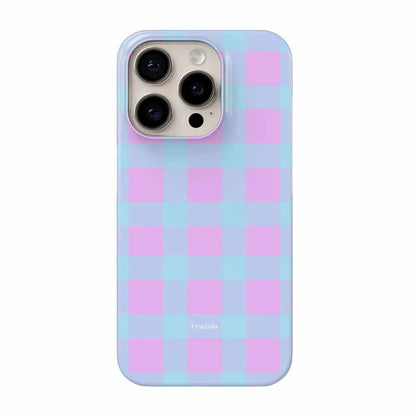 Retro Korean Plaid Cute Phone Case for IPhone 17 16 15 14 13 12 11 Air Pro Max X XS XR XSMax 7 8 Plus Glossy Film Hard PC Cover