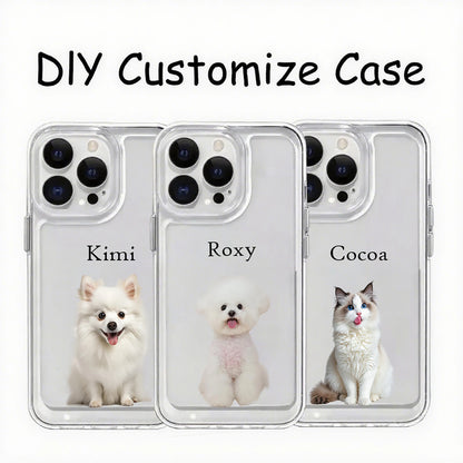Personalized Customized cute pet photo phone clear soft case Compatible with iPhone17 16 15 14 13 12 11 ProMax Plus