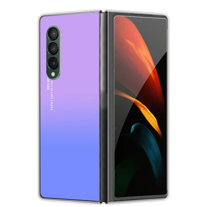 Case For Galaxy Z Fold 7 6 5 3 4 2 Transparent Hard Folding Luxury Painted For Samsung Z Fold 7 Fold Special Fold2 Clear Cover