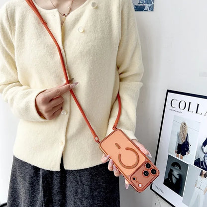 Magnetic Lanyard Case For iPhone 17 Pro Max 14 13 15 16 Plus 17P Original Shockproof Crossbody Neck Cord Strap Soft Clear Cover