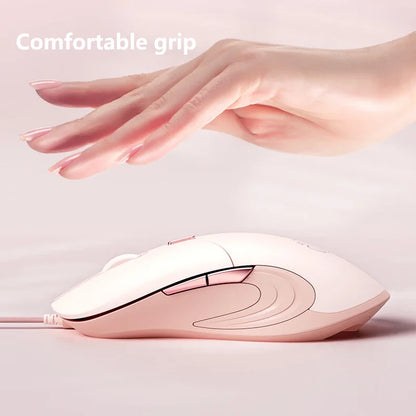 Inphic B8 Wired Mouse 4-speed DPI Adjustment Silent Office Mouse Colorful Breathing Light Effect For PC Laptop