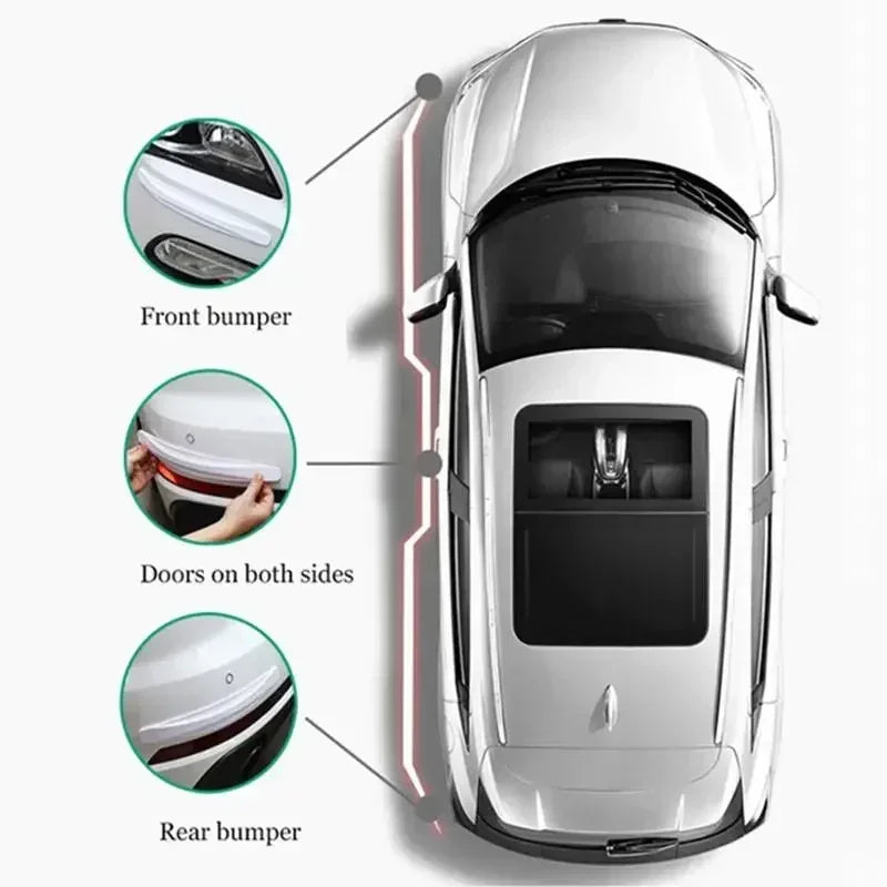New 4/6 PCS Car Anti-collision Protection Decoration Strip Universal Front Rear Bumper Corner Protector Guard Car Accessories
