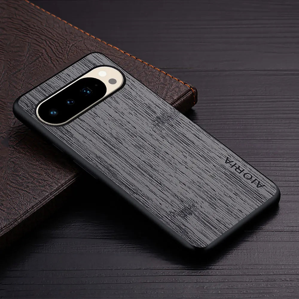 Case for Google Pixel 10 Pro XL Fold Bamboo Wood Pattern Leather Phone Cover Coque Funda for Google Pixel 10 Pro XL Case Capa