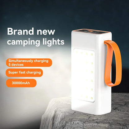 Lenovo 50000mAh Large Capacity Power Bank 30000mAh Portable USB C Fast Charging External Spare Battery For IPhone Huawei Samsung