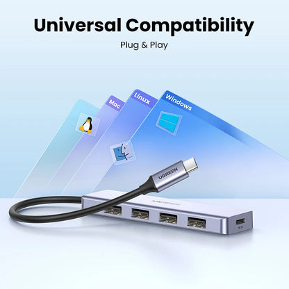 UGREEN USB C HUB 4 Ports Type C to USB 3.0 Hub Splitter Adapter for Laptop MacBook Mac Mini iPad Pro Samsung S25 iPhone 17