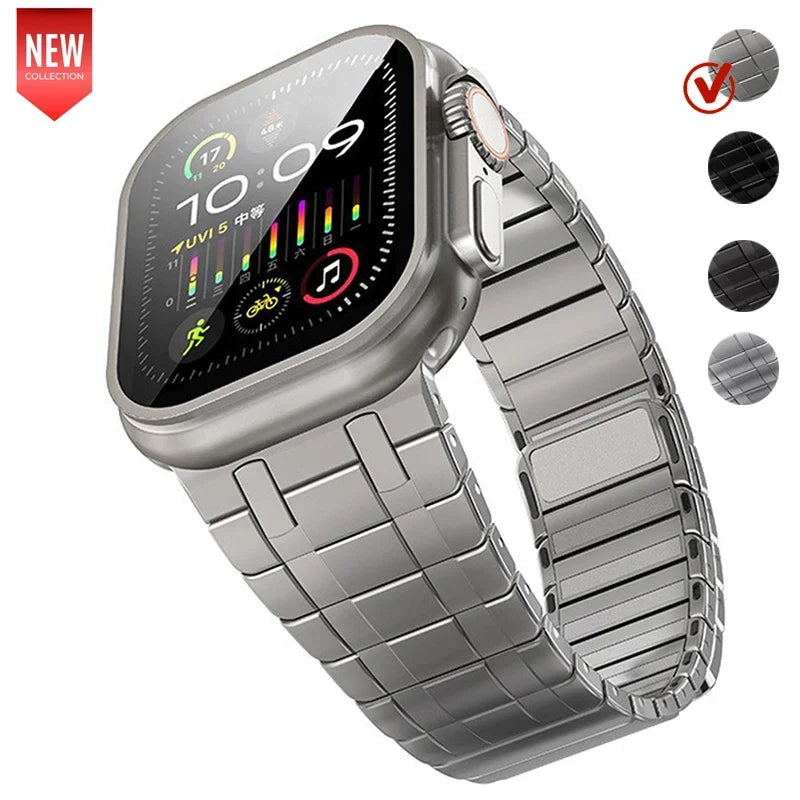 Stainless Steel Magnetic Band for Apple Watch Ultra 2 49mm iWatch Series 9 8 7 6 5 4 SE 45mm 44mm 42mm Loop Bracelet