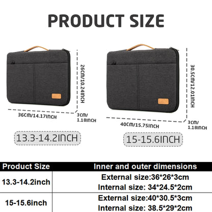 Protective Laptop Sleeve Case for 13.3 14.2 15 15.6 Inch New MacBook Pro M3 Max M2 M1 Slim Carrying Laptop Bag Men Women