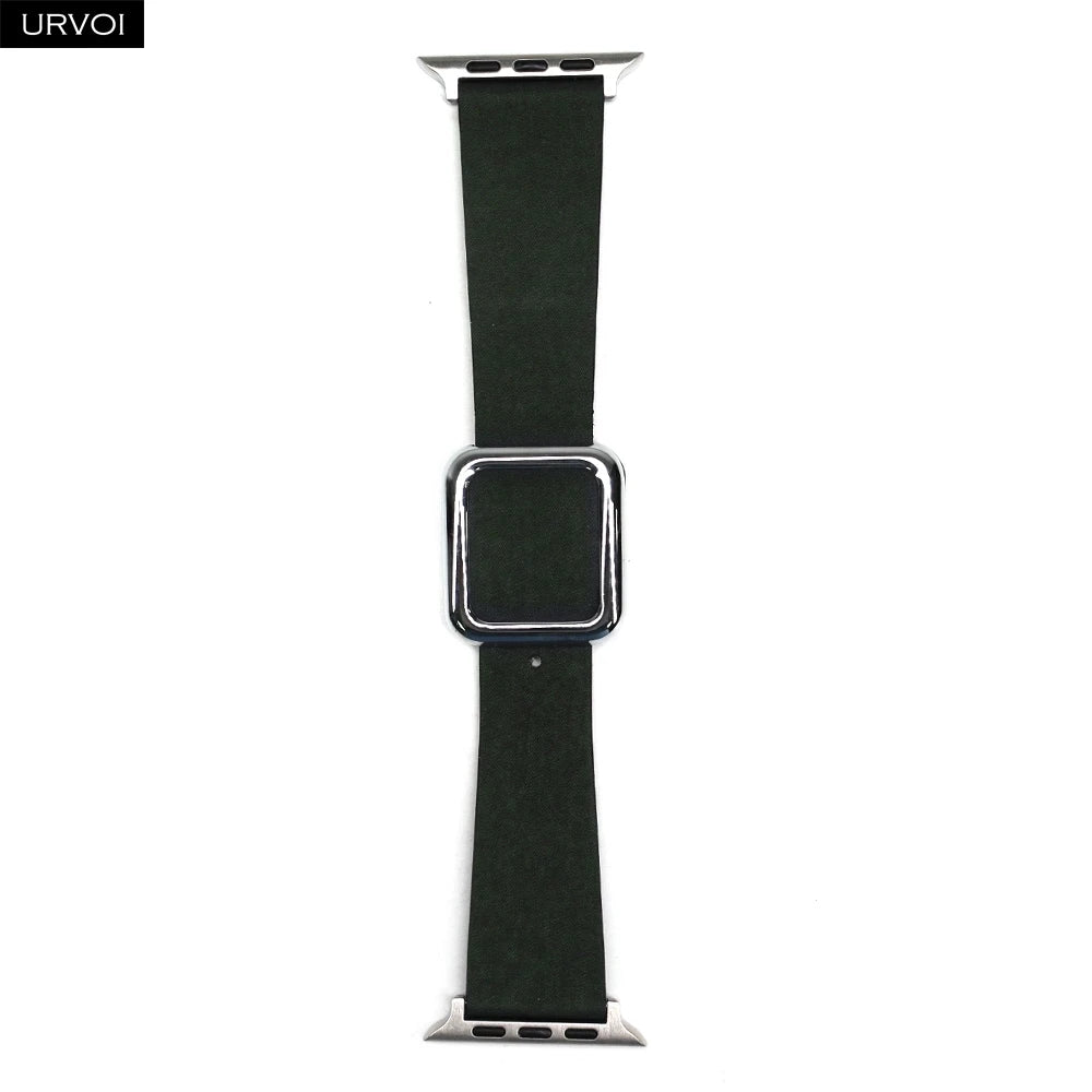 URVOI Finewoven Band for Apple Watch ultra 2 Series 10 9 8 7 6 Modern design buckle strap for iWatch magnetic closure wristband