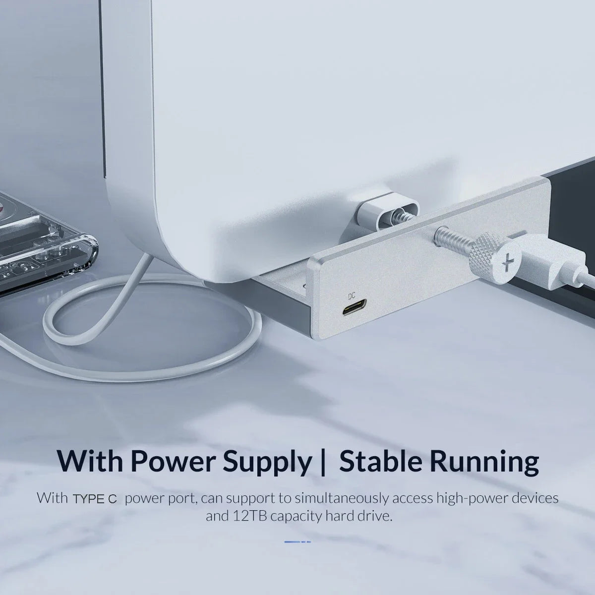 HUB External USB 3.0 Clip-type Splitter Adapter Desktop Laptop Wire Multi Port Dock Station Type C Clip HUB Power TF Card Slot
