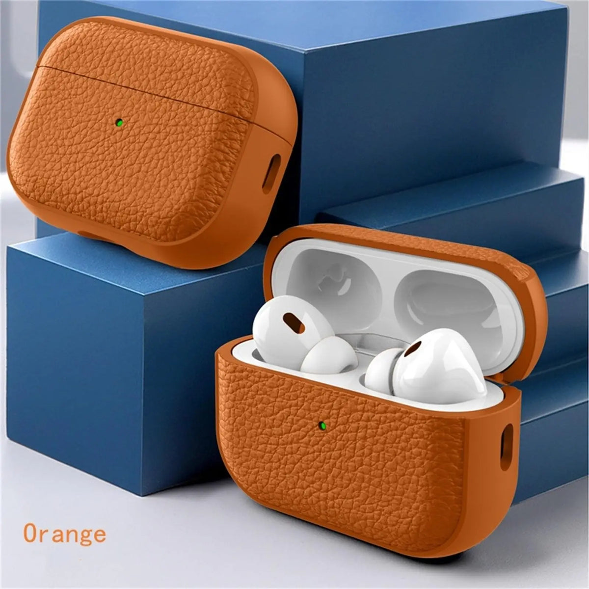 For AirPods 5/4/Pro 3 Leather Pattern TPU Earphone Accessories Full Protective Case with Keychain for AirPods 5/4/Pro 3/Pro 2