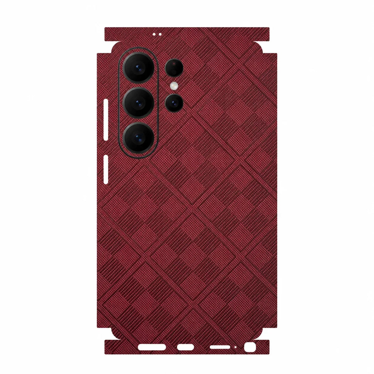 Full Wrap Faux Leather Back Skin for Samsung Galaxy S26 S25 Ultra Plus S24 S23 Anti Scratch Rear Protective Film Sticker