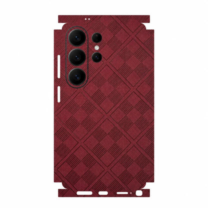 Full Wrap Faux Leather Back Skin for Samsung Galaxy S26 S25 Ultra Plus S24 S23 Anti Scratch Rear Protective Film Sticker