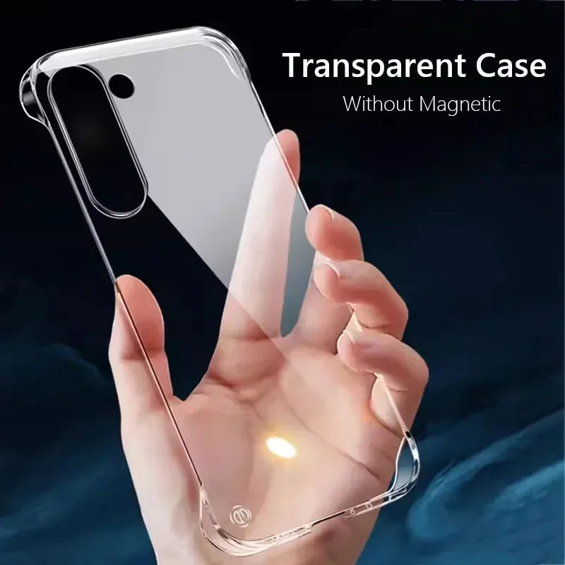 Frameless Magnetic Case For Samsung Galaxy S26 Ultra S25 S24 S23 S22 S21 FE Plus Ultra S21FE Wireless Charging Hard Back Cover