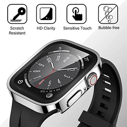Waterproof Watch Case+Glass for Apple Watch 40/41/42/44/45/46mm, Scratch-Resistant Protective Case, for Series 11 10 987654 SE