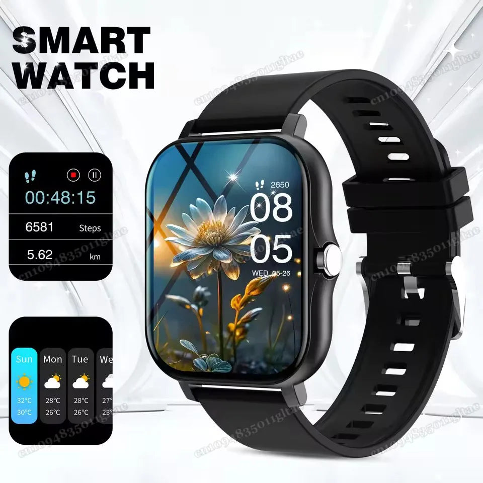 2026 New Smart Watch Bluetooth Call Fitness Tracker Heart Rate Sleep Record Outdoor Sport Watch for Android/IOS Men Women HT30