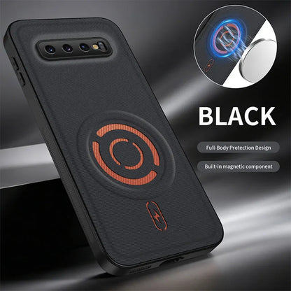 ShockProof Fabric Magnetic Case For Samsung Galaxy S10 Plus S10E S10Plus 4G 5G Wireless Charging Back Cover Coque
